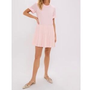 Tuckernuck Ballet pink Pleated Liza A line Shift dress Sz XXL